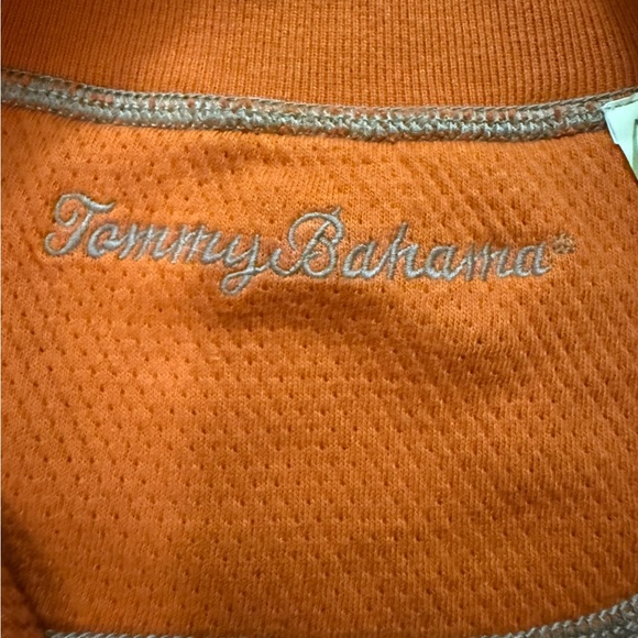 Tommy Bahama Quarter Zip Pullover Gray Orange Men’s XL - Picture 3 of 5